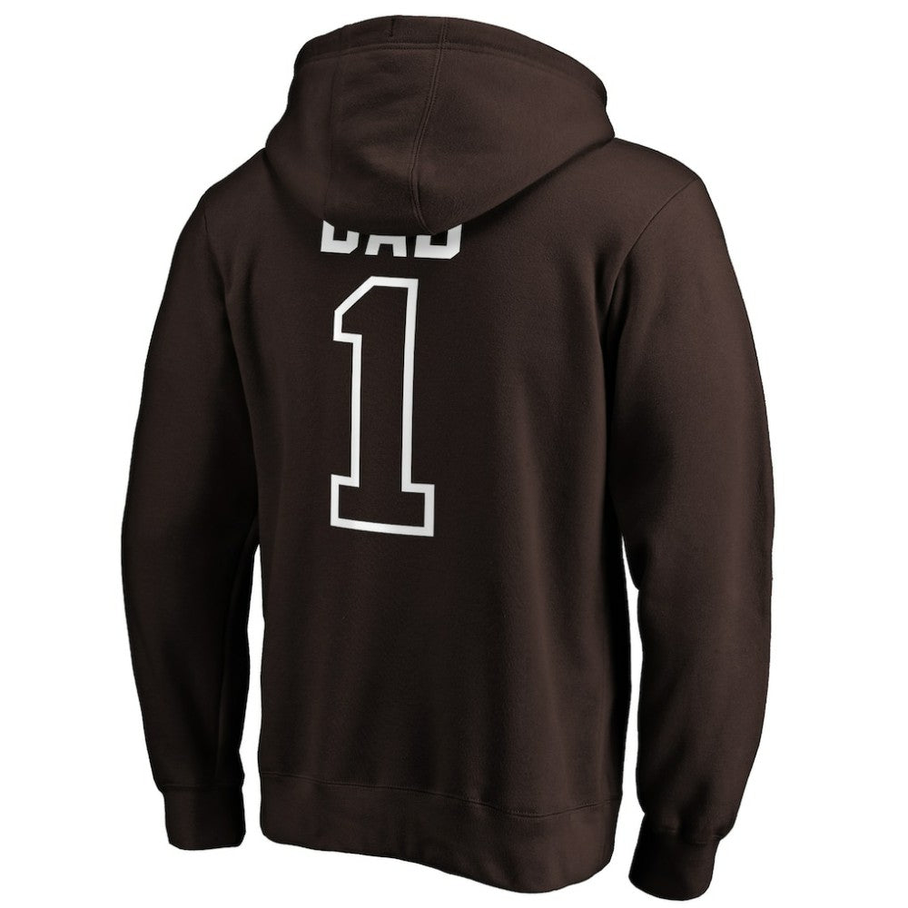 San Diego Padres Father's Day #1 Dad Pullover Hoodie - Brown Hoodies