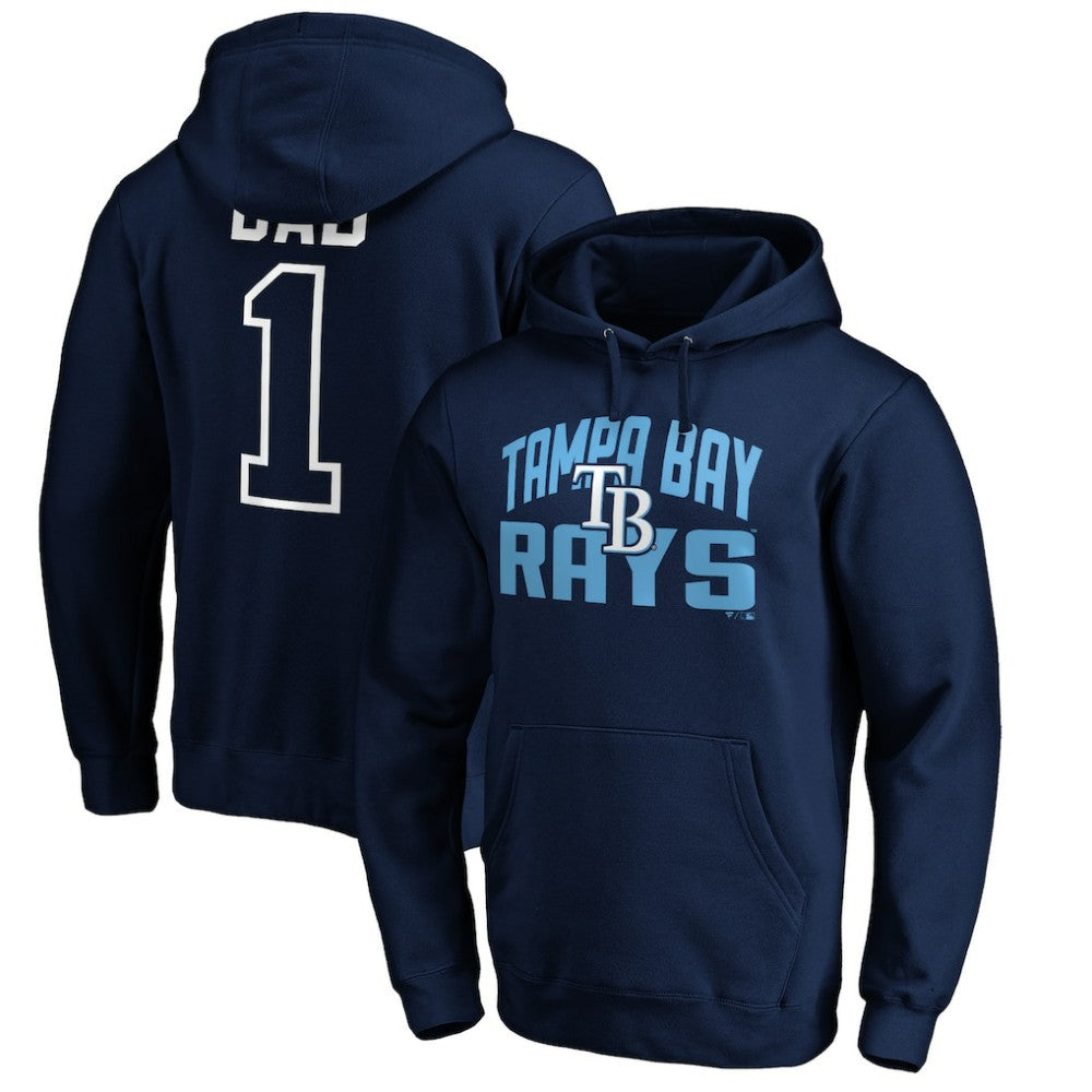 Tampa Bay Rays Father's Day #1 Dad Pullover Hoodie - Navy Hoodies
