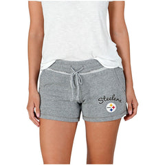 Pittsburgh Steelers Concepts Sport Women's Mainstream Terry Shorts Gray