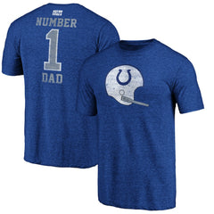 Indianapolis Colts #1 Dad Team Logo T-Shirt Royal