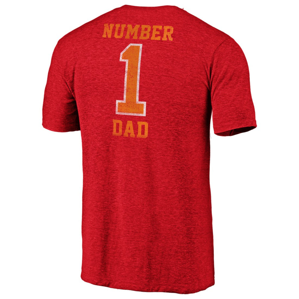 Tampa Bay Buccaneers #1 Dad Team Logo T-Shirt Red