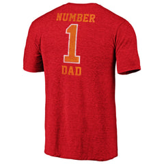 Tampa Bay Buccaneers #1 Dad Team Logo T-Shirt Red