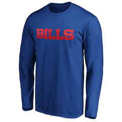 Buffalo Bills #1 Dad Long Sleeve Team Logo T-Shirt Royal
