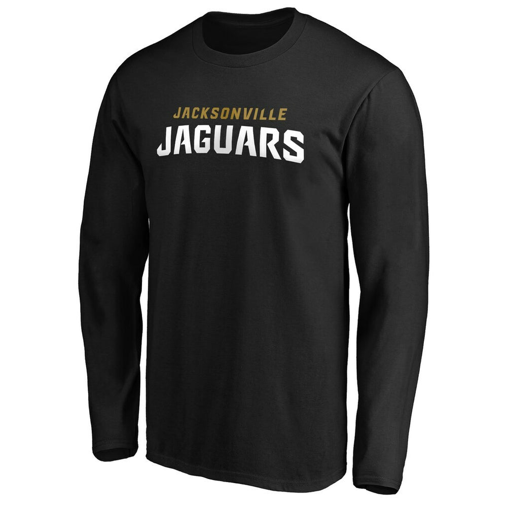Jacksonville Jaguars #1 Dad Long Sleeve Team Logo T-Shirt Black