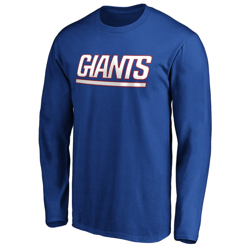 New York Giants #1 Dad Long Sleeve Team Logo T-Shirt Royal