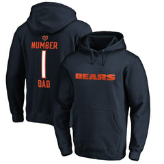 Chicago Bears #1 Dad Pullover Hoodie Navy