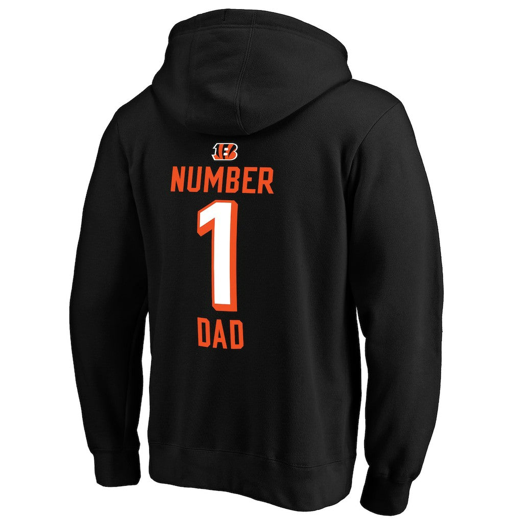 Cincinnati Bengals #1 Dad Pullover Hoodie Black
