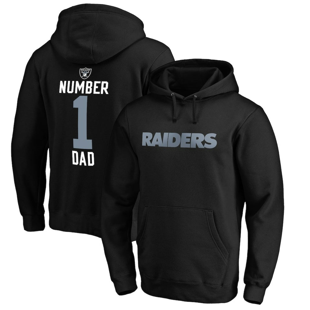 Las Vegas Raiders #1 Dad Pullover Hoodie Black