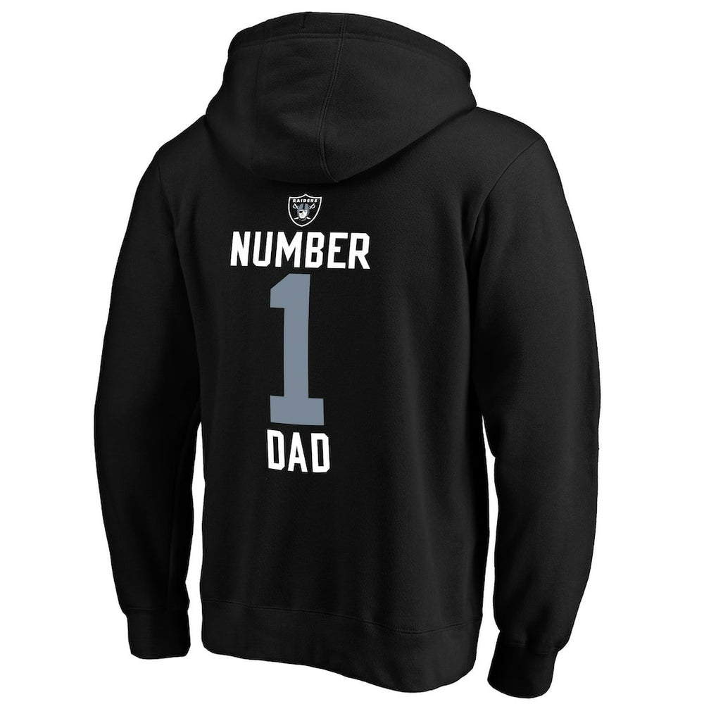 Las Vegas Raiders #1 Dad Pullover Hoodie Black
