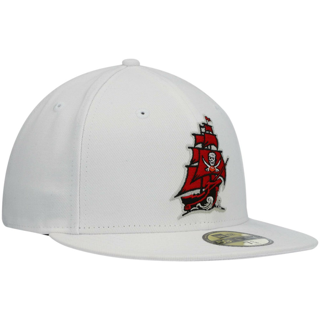 Tampa Bay Buccaneers New Era Omaha Alternate Logo 59FIFTY Fitted Hat White