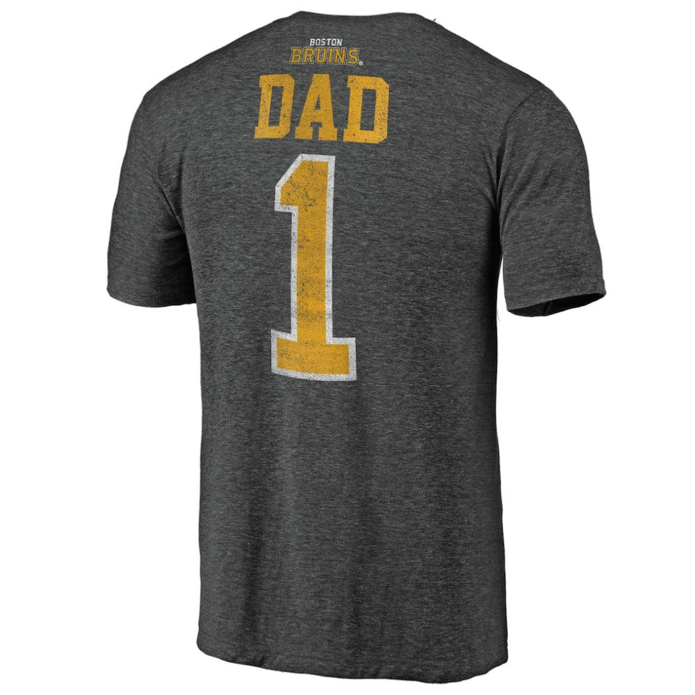 NHL Boston Bruins Greatest Dad Tri-Blend T-Shirt - Charcoal