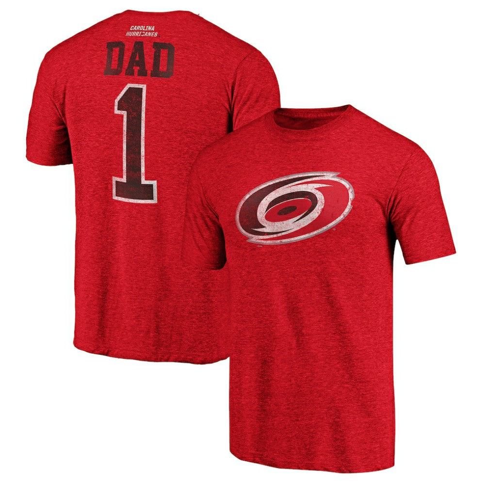 NHL Carolina Hurricanes Greatest Dad Tri-Blend T-Shirt - Red