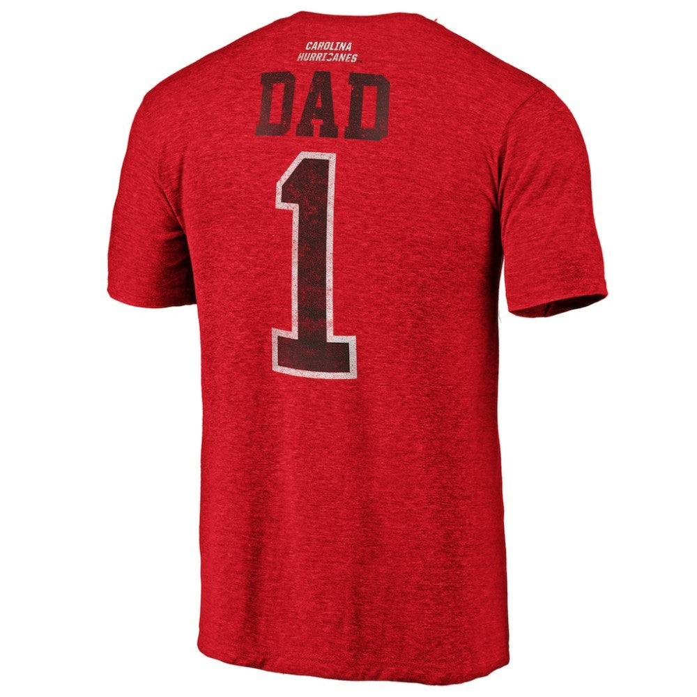 NHL Carolina Hurricanes Greatest Dad Tri-Blend T-Shirt - Red