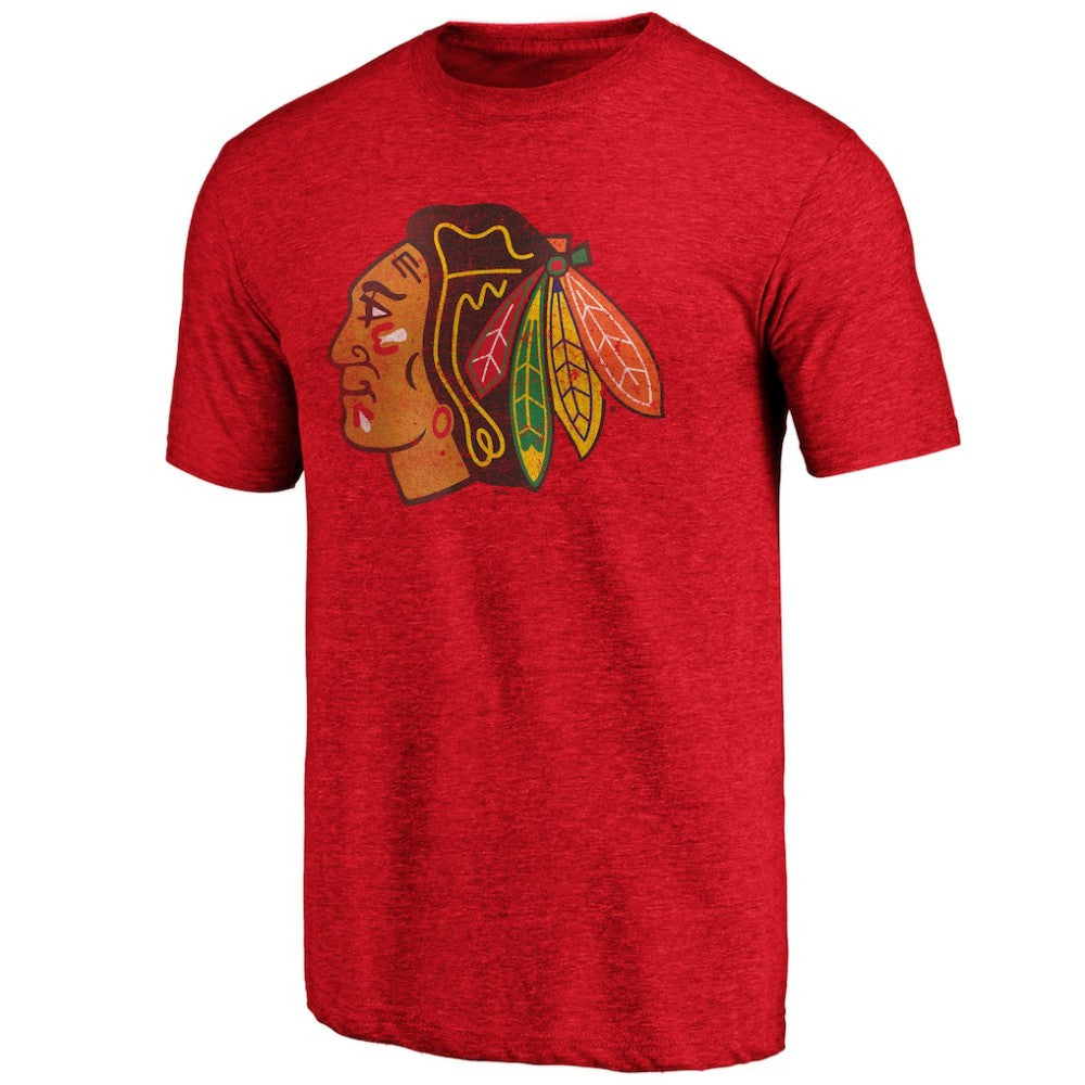 NHL Chicago Blackhawks Greatest Dad Tri-Blend T-Shirt - Red
