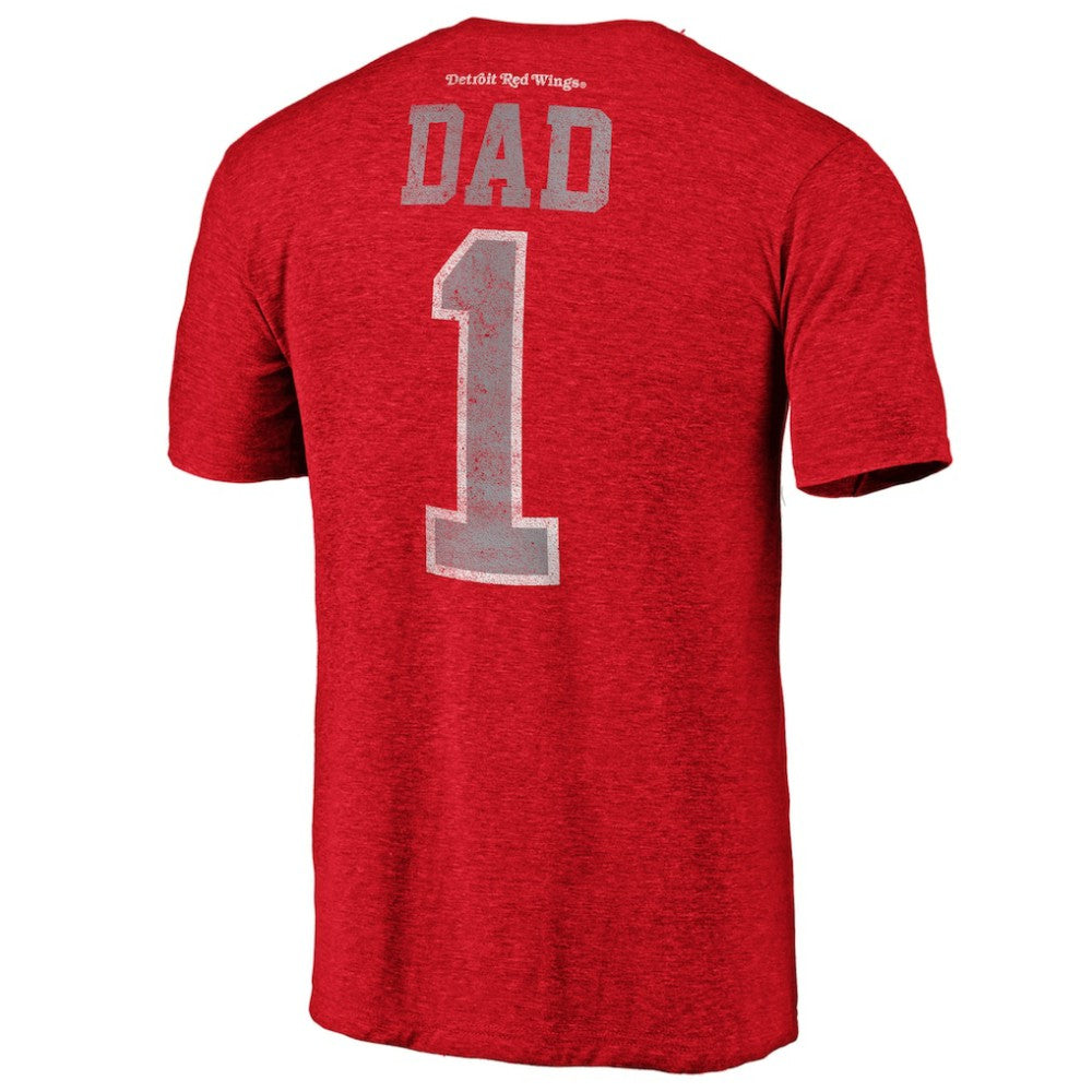 NHL Detroit Red Wings Greatest Dad Tri-Blend T-Shirt - Red