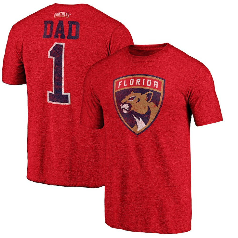 NHL Florida Panthers Greatest Dad Tri-Blend T-Shirt - Red