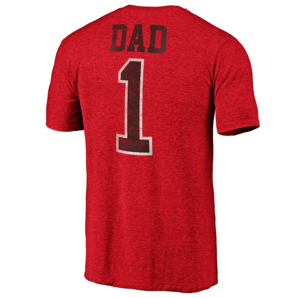 NHL New Jersey Devils Greatest Dad Tri-Blend T-Shirt - Red