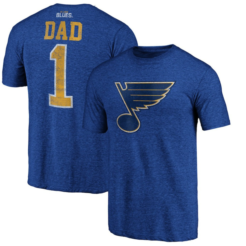 NHL St. Louis Blues Greatest Dad Tri-Blend T-Shirt - Blue