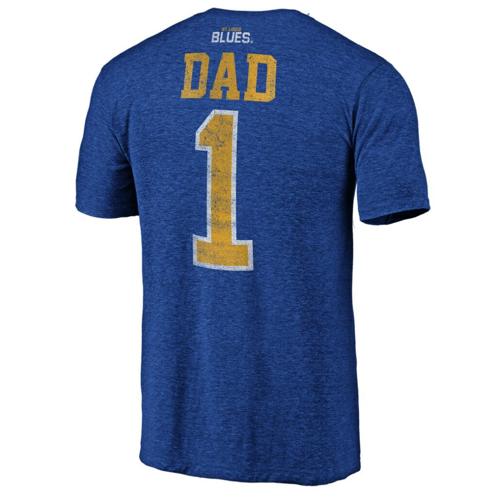 NHL St. Louis Blues Greatest Dad Tri-Blend T-Shirt - Blue