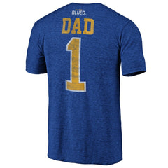 NHL St. Louis Blues Greatest Dad Tri-Blend T-Shirt - Blue