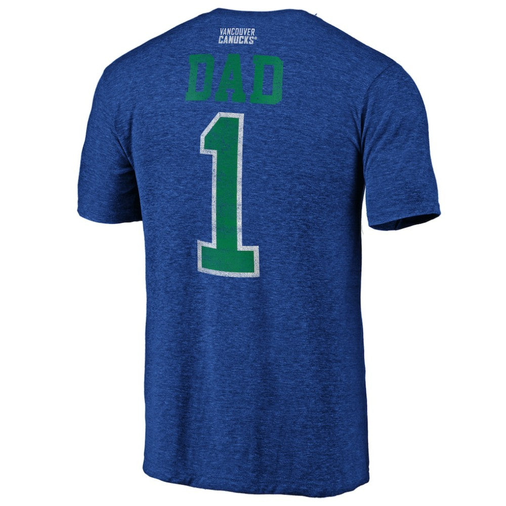 NHL Vancouver Canucks Greatest Dad Tri-Blend T-Shirt - Blue