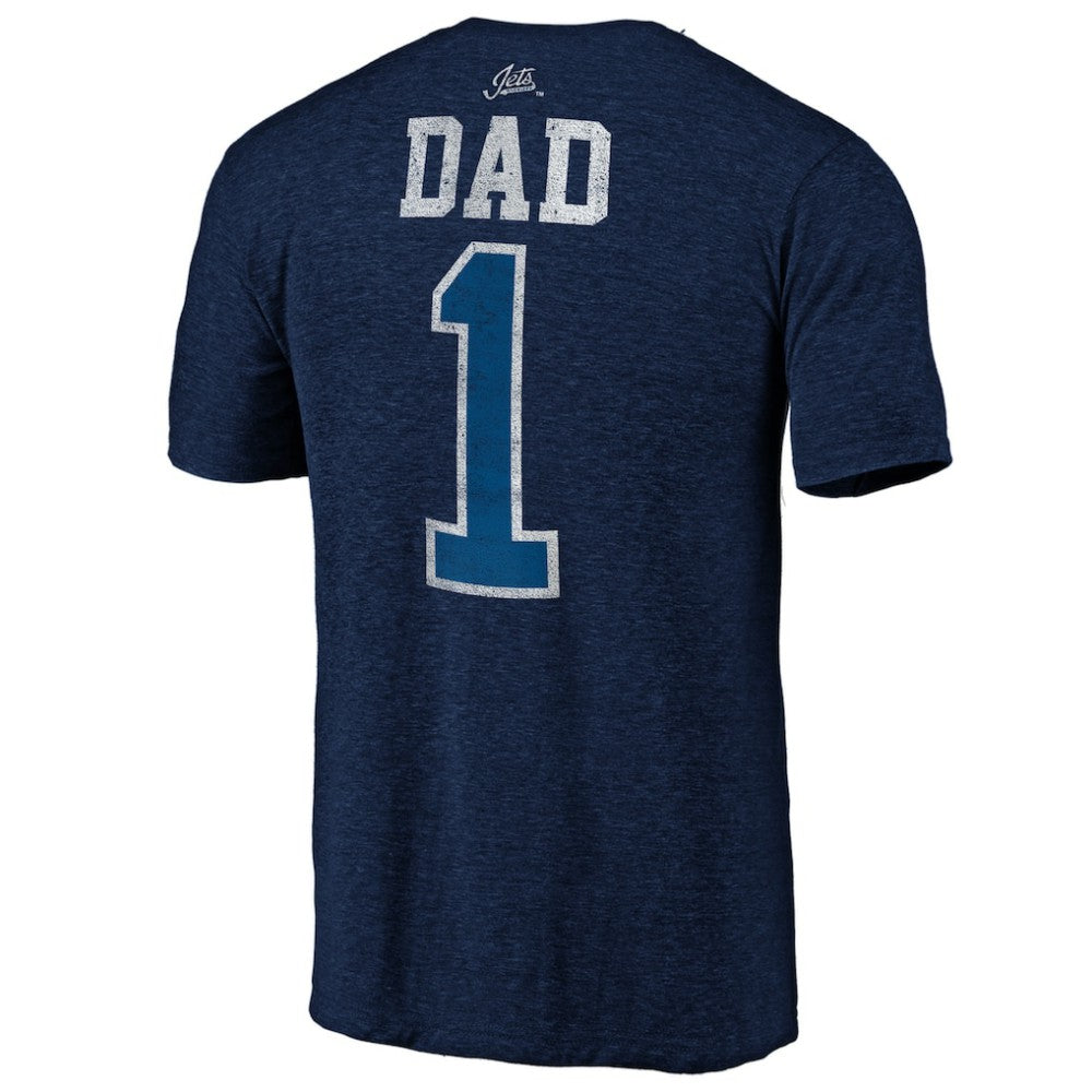 NHL Winnipeg Jets Greatest Dad Tri-Blend T-Shirt - Navy