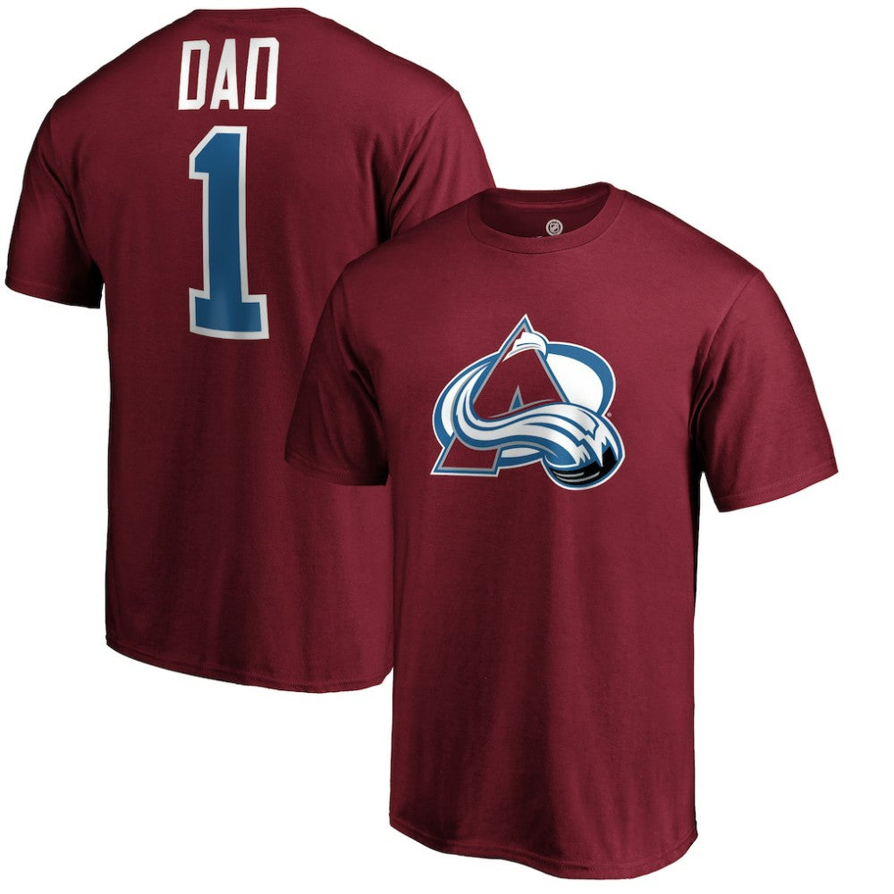 NHL Colorado Avalanche #1 Dad T-Shirt - Burgundy