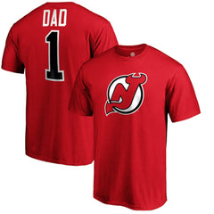 NHL New Jersey Devils #1 Dad T-Shirt - Red