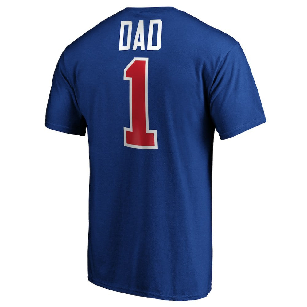 NHL New York Rangers #1 Dad Logo T-Shirt - Blue