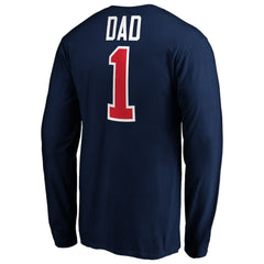 NHL Columbus Blue Jackets #1 Dad Long Sleeve T-Shirt - Navy
