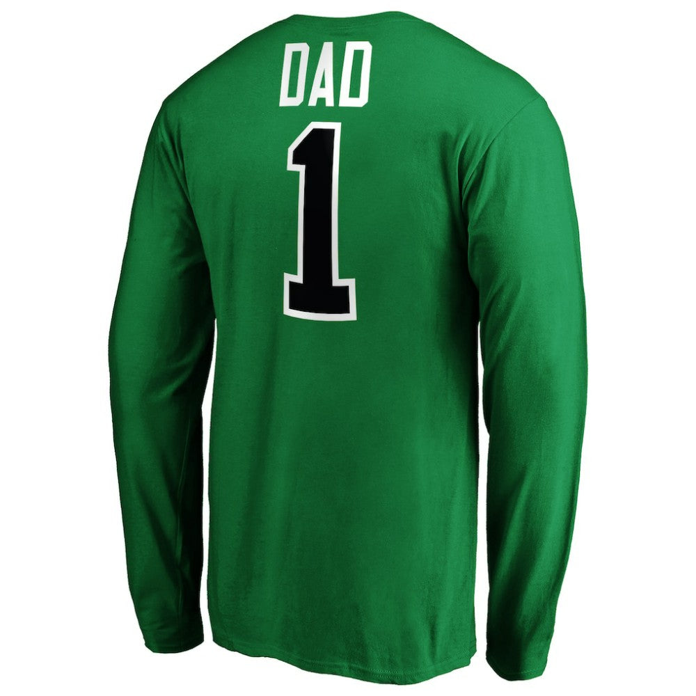 NHL Dallas Stars #1 Dad Long Sleeve T-Shirt - Kelly Green
