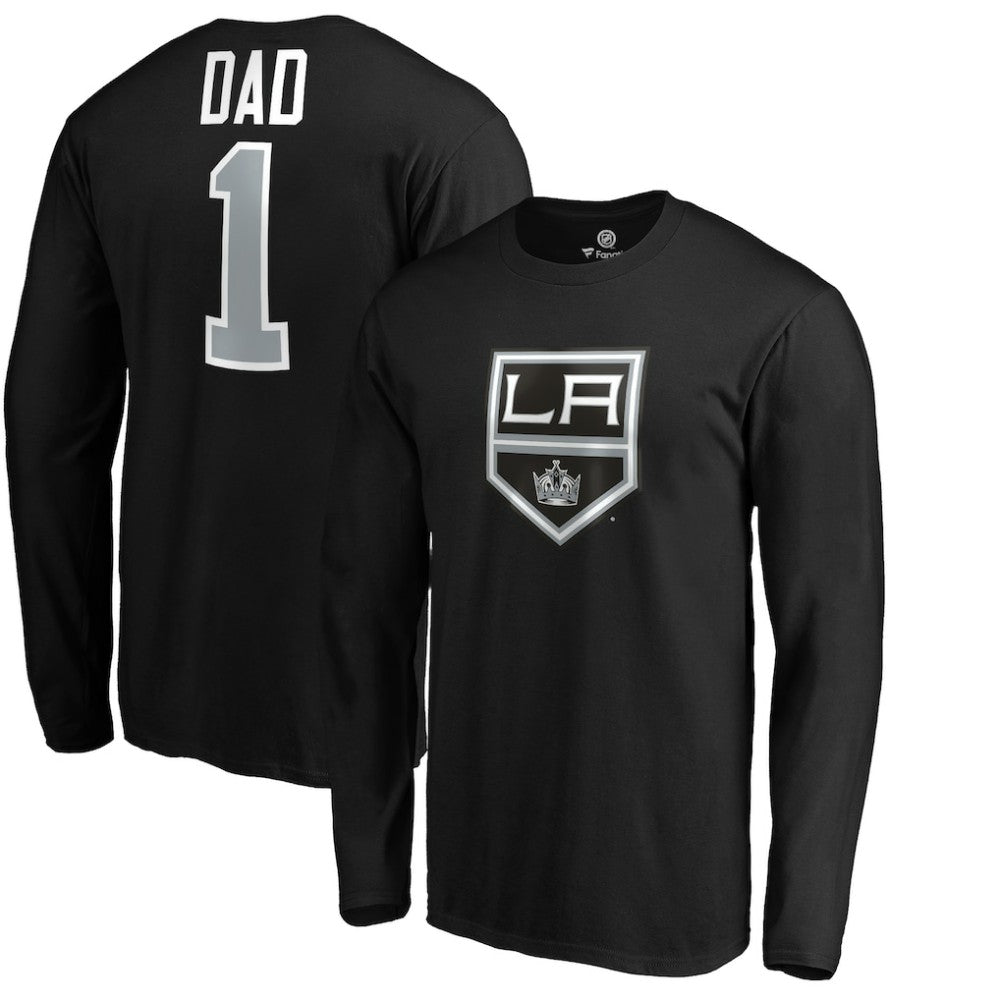 NHL Los Angeles Kings #1 Dad Long Sleeve T-Shirt - Black