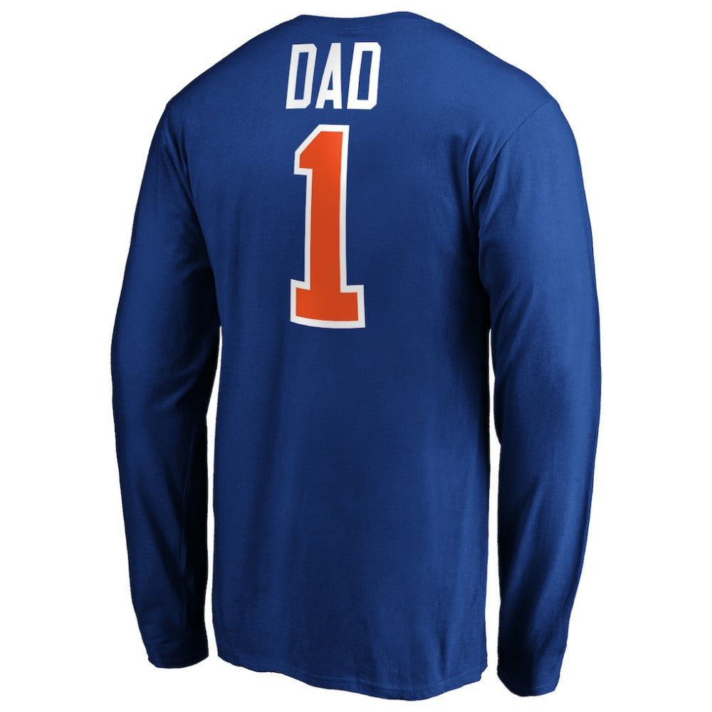 NHL New York Islanders #1 Dad Long Sleeve T-Shirt - Royal