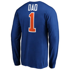 NHL New York Islanders #1 Dad Long Sleeve T-Shirt - Royal