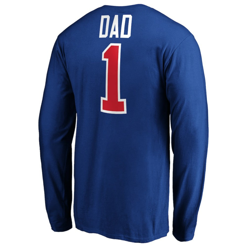 NHL New York Rangers #1 Dad Long Sleeve T-Shirt - Blue
