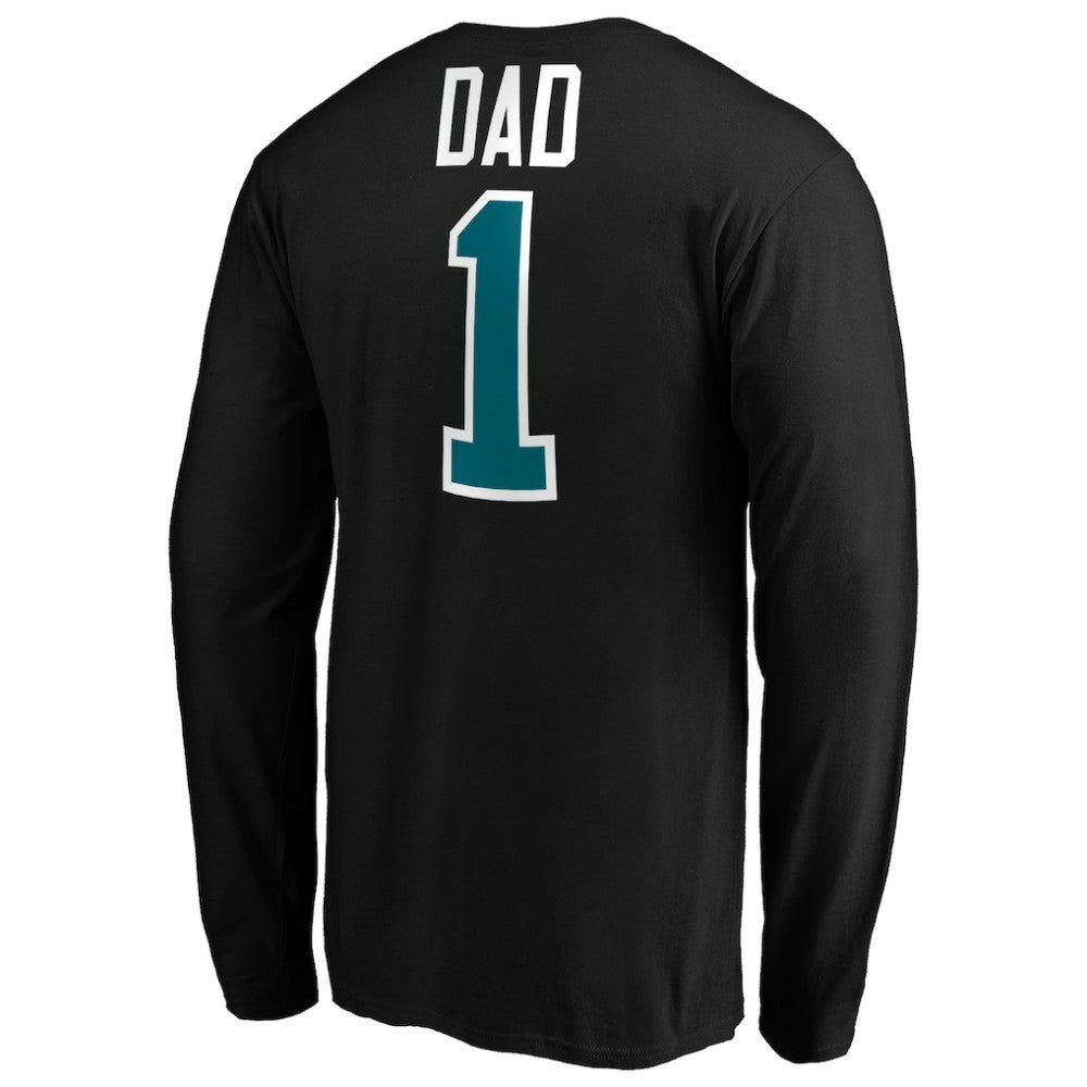 NHL San Jose Sharks #1 Dad Long Sleeve T-Shirt - Black
