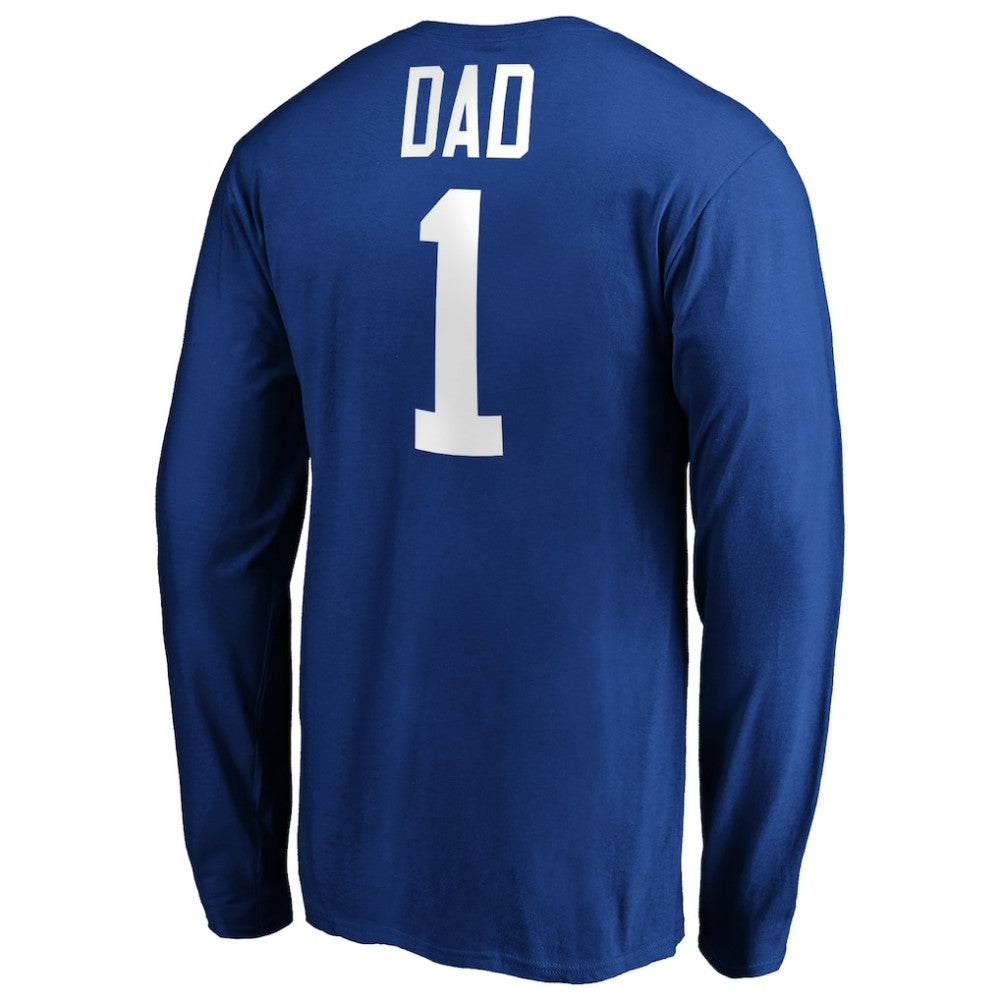 NHL St. Louis Blues #1 Dad Long Sleeve T-Shirt - Blue