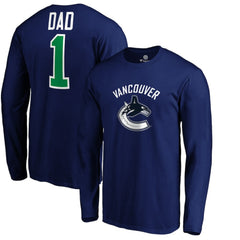NHL Vancouver Canucks #1 Dad Long Sleeve T-Shirt - Blue