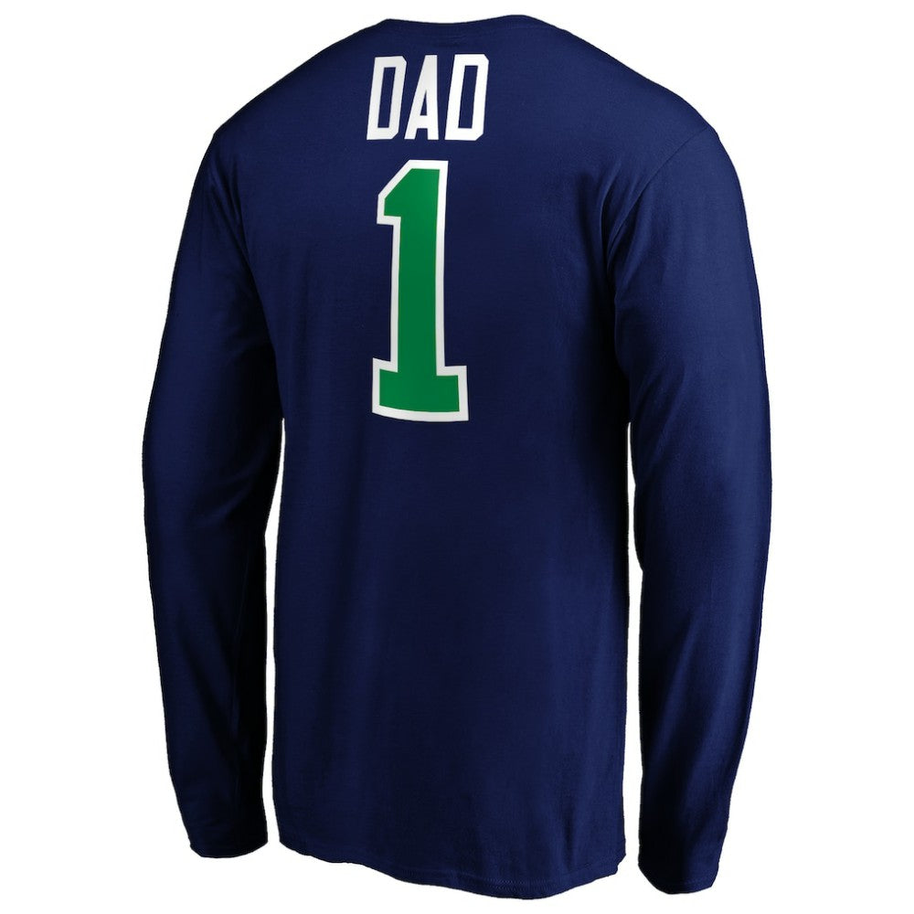 NHL Vancouver Canucks #1 Dad Long Sleeve T-Shirt - Blue