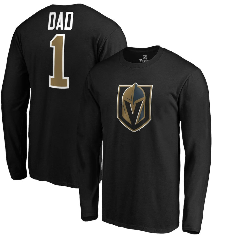 NHL Vegas Golden Knights #1 Dad Long Sleeve T-Shirt - Black