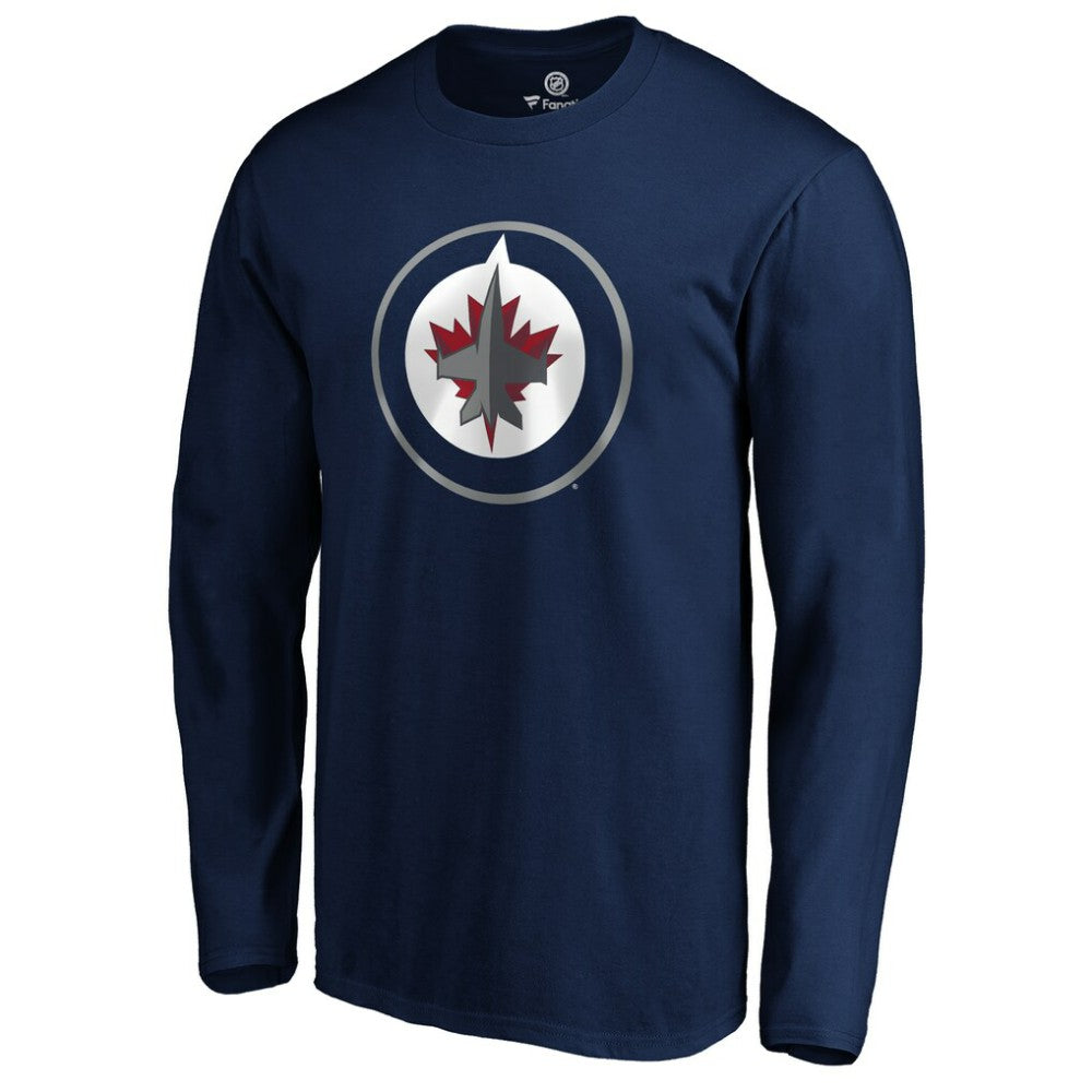 NHL Winnipeg Jets #1 Dad Long Sleeve T-Shirt - Navy