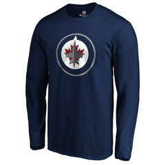 NHL Winnipeg Jets #1 Dad Long Sleeve T-Shirt - Navy