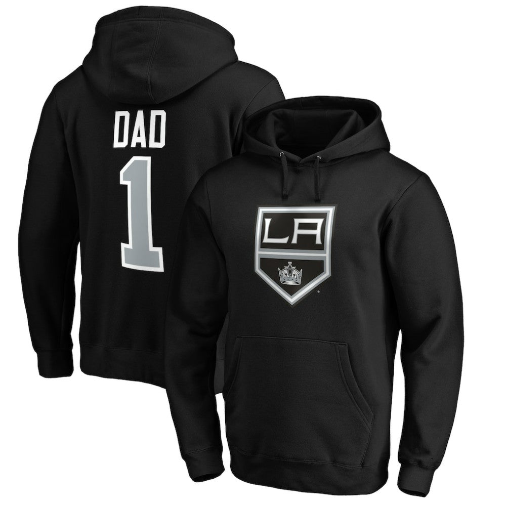 NHL Los Angeles Kings #1 Dad Pullover Hoodie - Black
