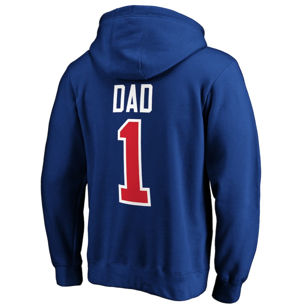 NHL New York Rangers #1 Dad Pullover Hoodie - Blue