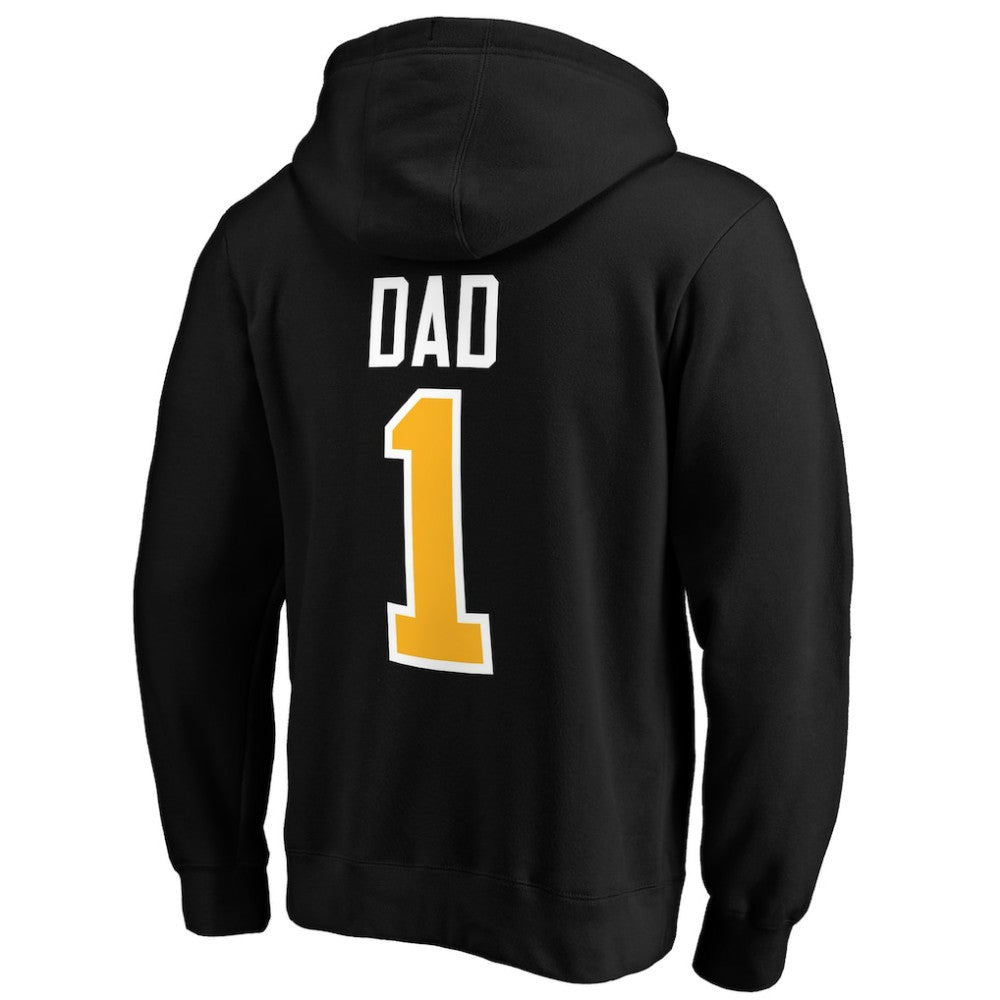 NHL Pittsburgh Penguins #1 Dad Pullover Hoodie - Black