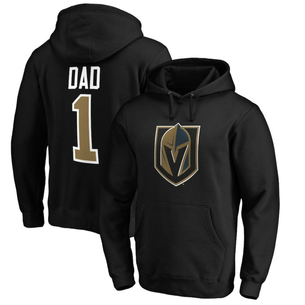 NHL Vegas Golden Knights #1 Dad Pullover Hoodie - Black