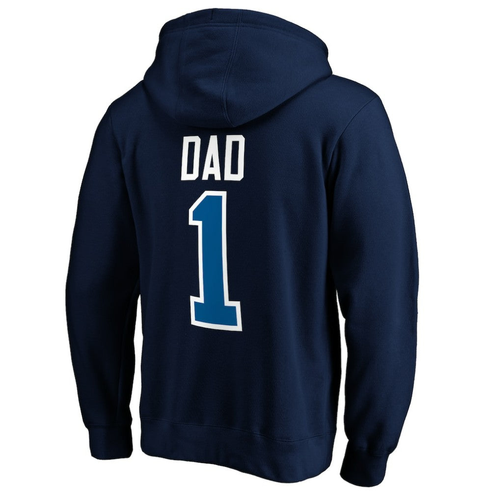 NHL Winnipeg Jets #1 Dad Pullover Hoodie - Navy