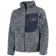 NHL Washington Capitals Girls Youth Fan Gear Sherpa Full-Zip Jacket - Navy