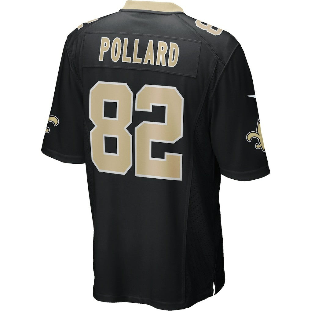 Bob Pollard New Orleans Saints Game Retired Player Jersey Black