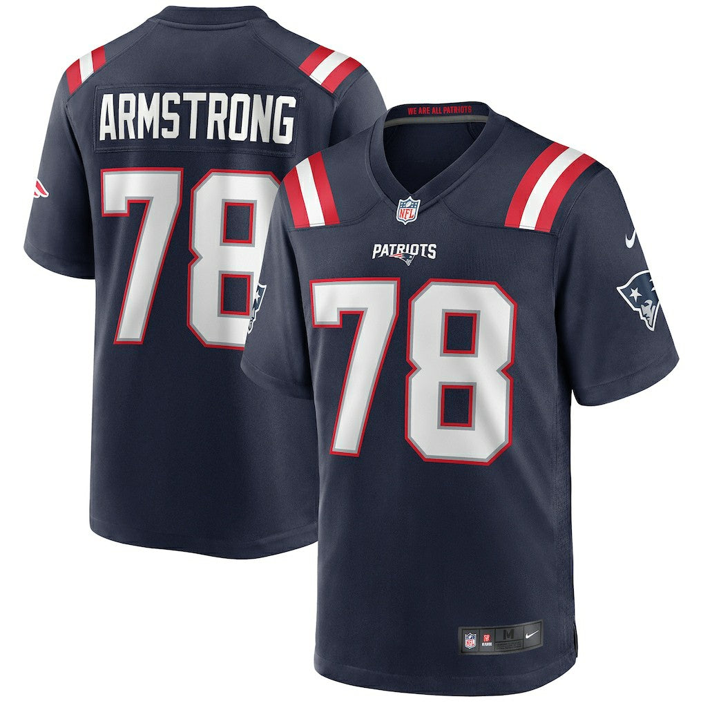 NFL Bruce Armstrong New England Patriots Game Retired Player Jersey - Navy